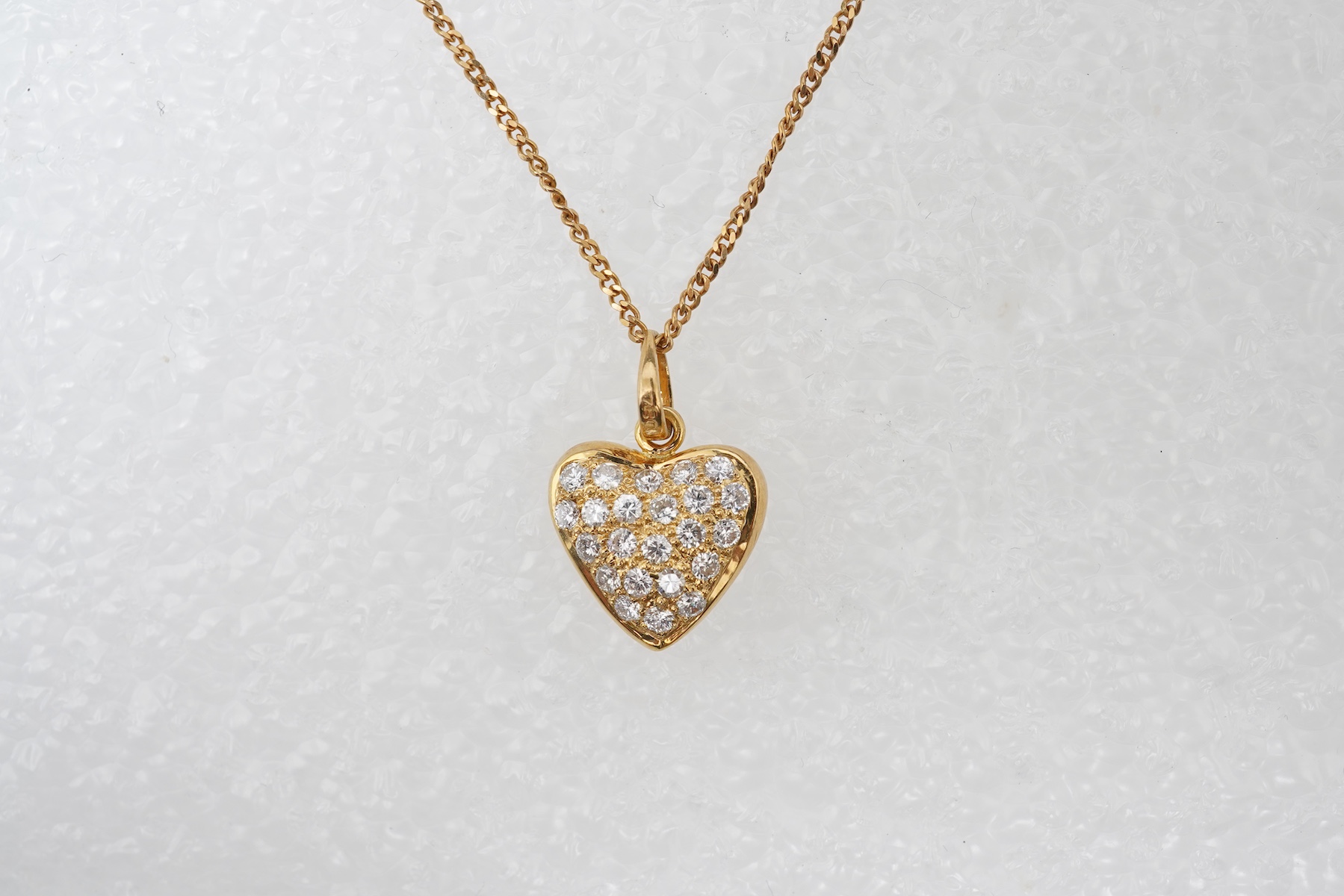 A diamond heart pendant